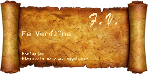 Fa Veréna névjegykártya